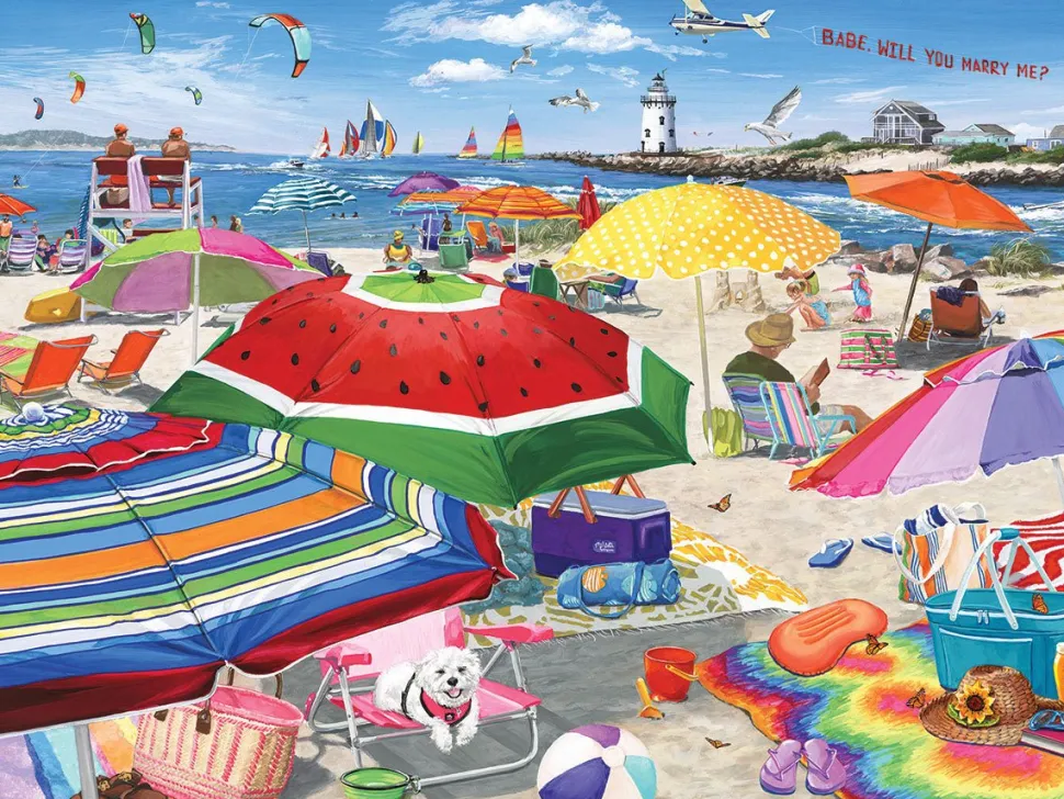Beach Umbrellas (1806pz) - 500 Piece Jigsaw Puzzle