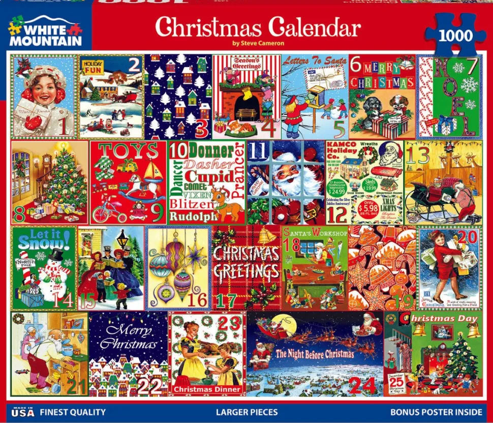 Christmas Calendar (1632pz) - 1000 Piece Jigsaw Puzzle
