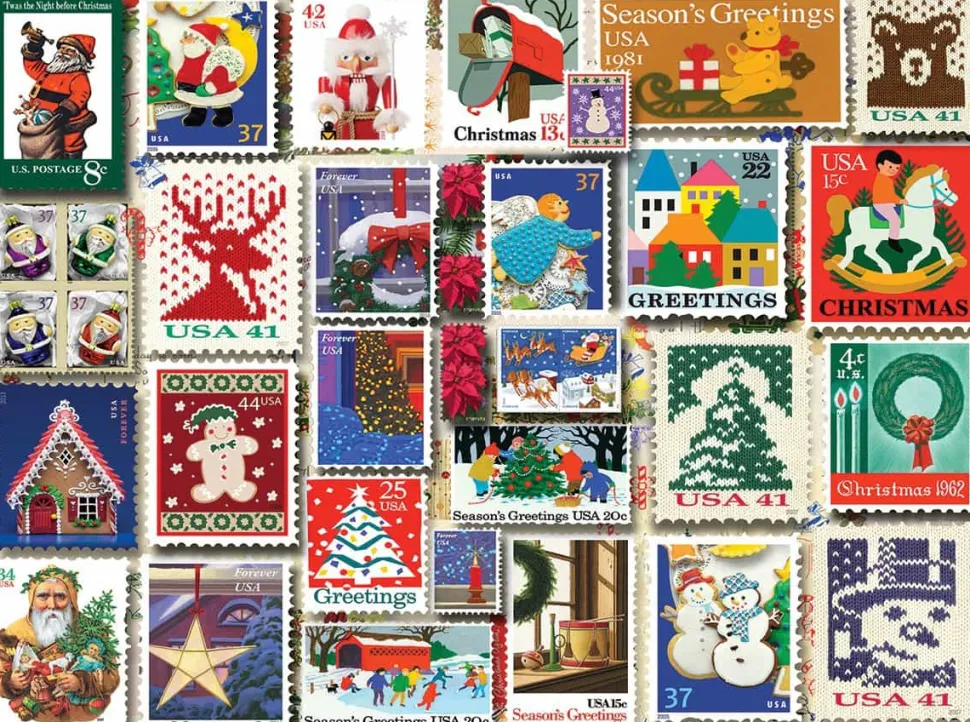 Christmas Stamps (1262pz) - 1000 Pieces
