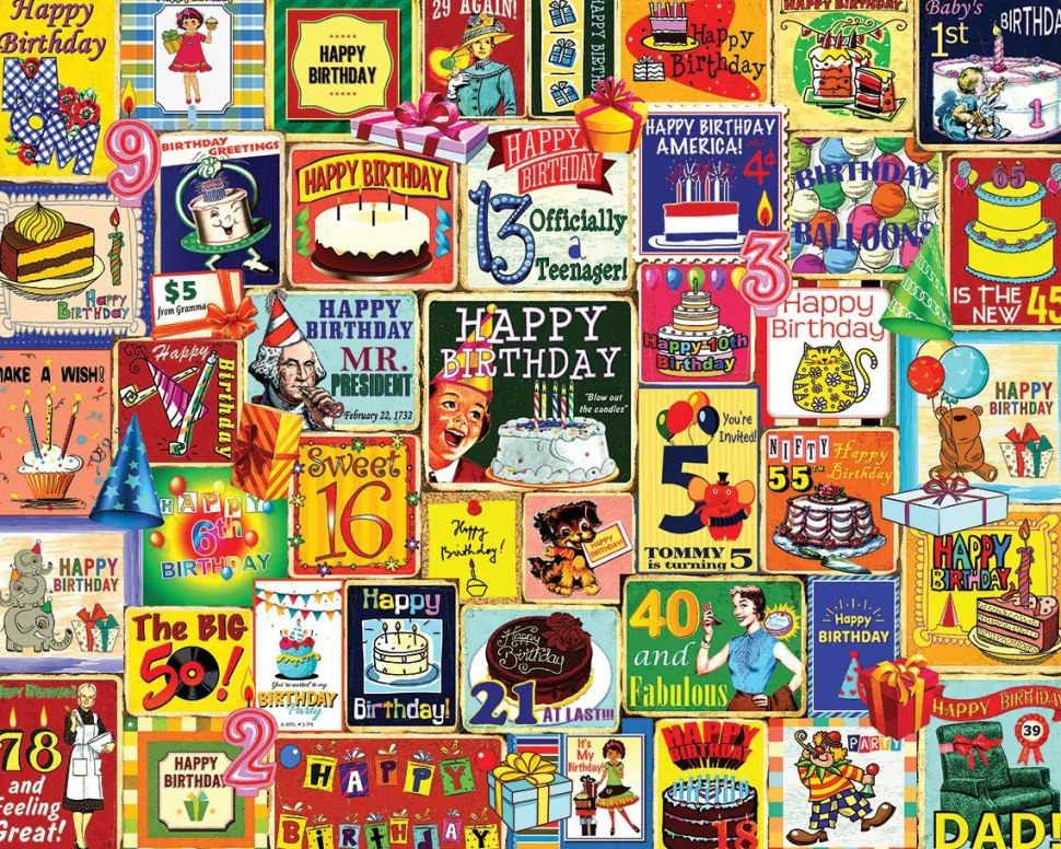 Happy Birthday (1988pz) - 1000 Piece Jigsaw Puzzle