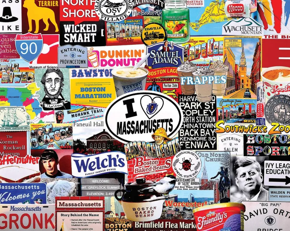 I Love Massachusetts (1408pz) - 1000 Piece Jigsaw Puzzle