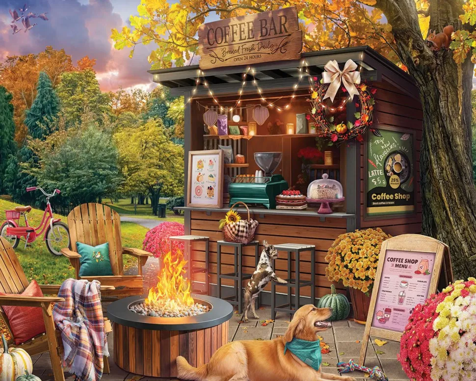 Parkside Coffee Retreat (2092pz) - 1000 Piece Jigsaw Puzzle