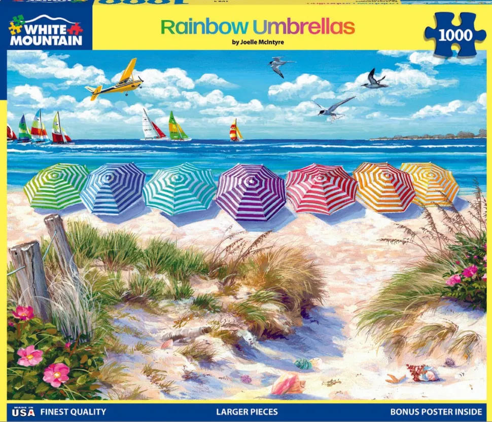Rainbow Umbrellas (1954pz) - 1000 Piece Jigsaw Puzzle