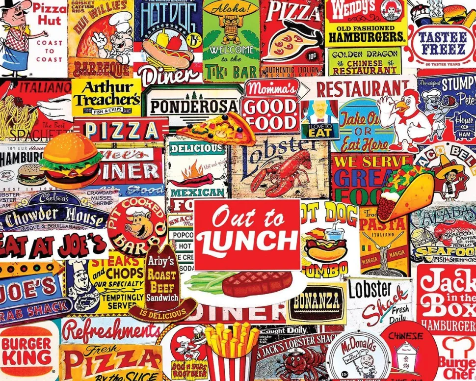 Set of 4: Artist Charlie Girard - Favorite Foods Bundle 1000 piece