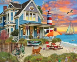 Set of 4: Artist David Maclean - Coastal Retreats Bundle 1000 piece