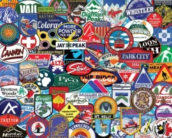 Ski Badges (1191pz) - 1000 Piece Jigsaw Puzzle
